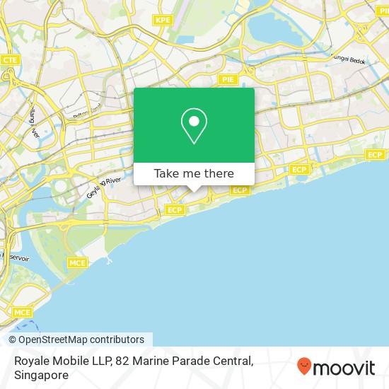 Royale Mobile LLP, 82 Marine Parade Central地图