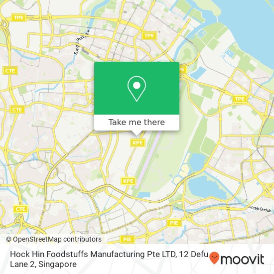 Hock Hin Foodstuffs Manufacturing Pte LTD, 12 Defu Lane 2 map