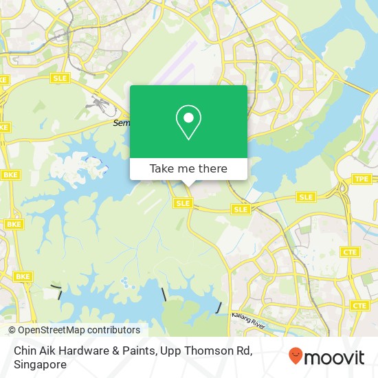 Chin Aik Hardware & Paints, Upp Thomson Rd地图