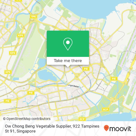 Ow Chong Beng Vegetable Supplier, 922 Tampines St 91地图