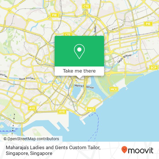 Maharaja's Ladies and Gents Custom Tailor, Singapore map