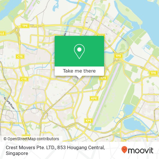 Crest Movers Pte. LTD., 853 Hougang Central map