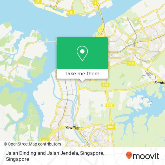 Jalan Dinding and Jalan Jendela, Singapore map