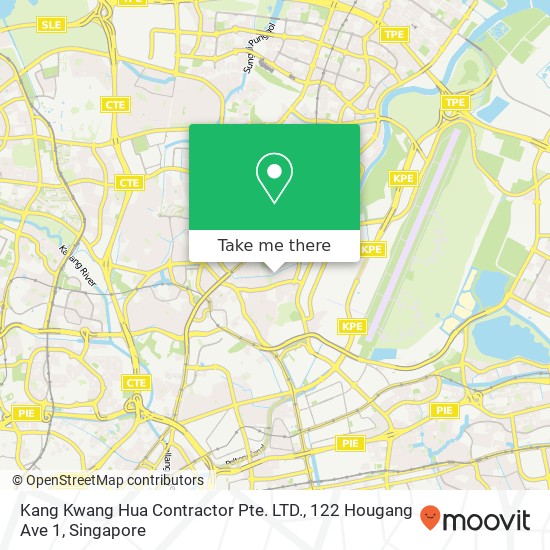 Kang Kwang Hua Contractor Pte. LTD., 122 Hougang Ave 1 map