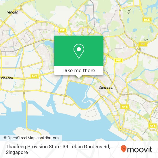 Thaufeeq Provision Store, 39 Teban Gardens Rd map