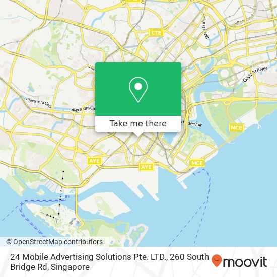 24 Mobile Advertising Solutions Pte. LTD., 260 South Bridge Rd地图