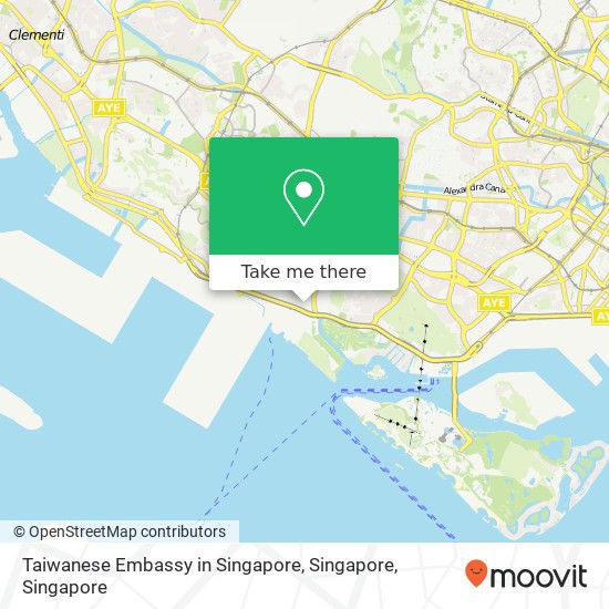 Taiwanese Embassy in Singapore, Singapore map