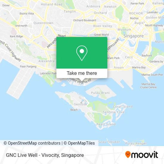 GNC Live Well - Vivocity地图