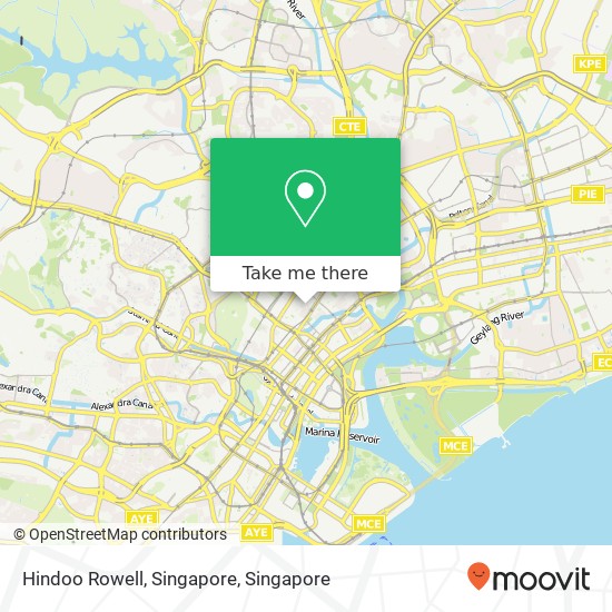 Hindoo Rowell, Singapore map