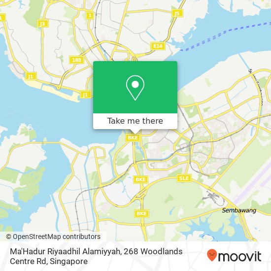 Ma'Hadur Riyaadhil Alamiyyah, 268 Woodlands Centre Rd map