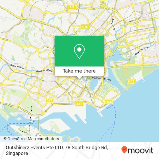 Outshinerz Events Pte LTD, 78 South Bridge Rd map