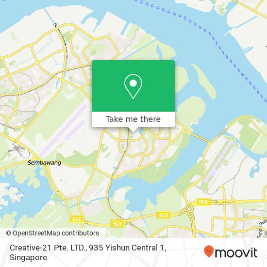 Creative-21 Pte. LTD., 935 Yishun Central 1 map