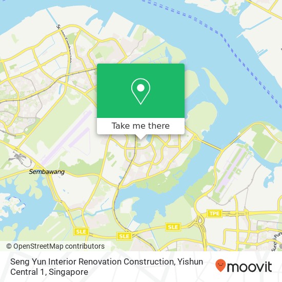 Seng Yun Interior Renovation Construction, Yishun Central 1 map