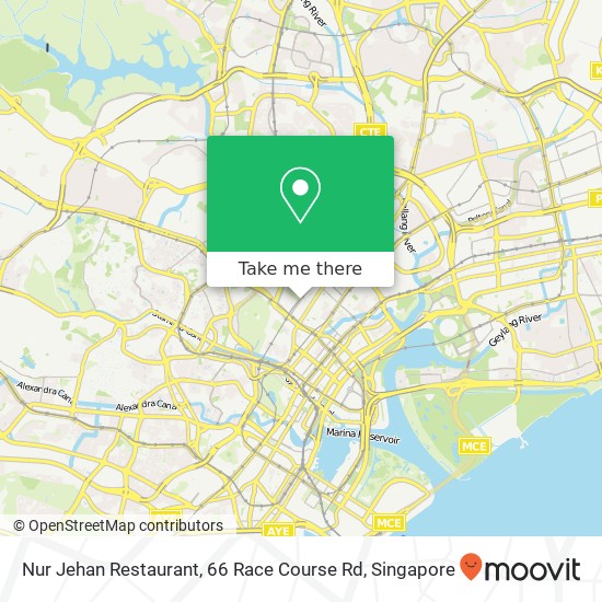 Nur Jehan Restaurant, 66 Race Course Rd map