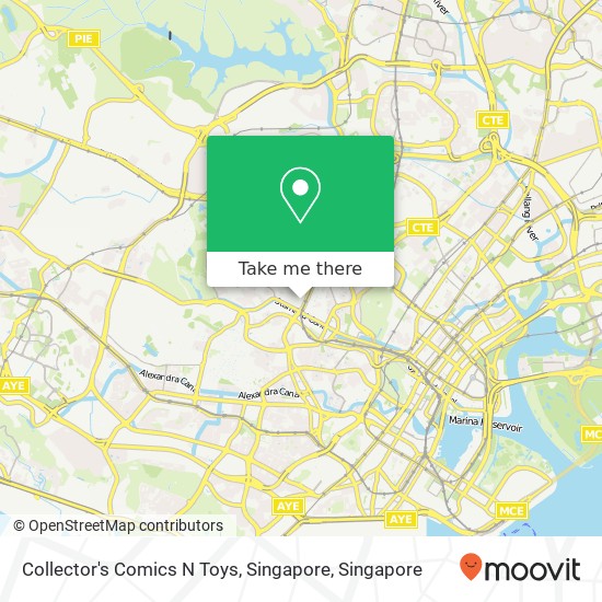 Collector's Comics N Toys, Singapore map