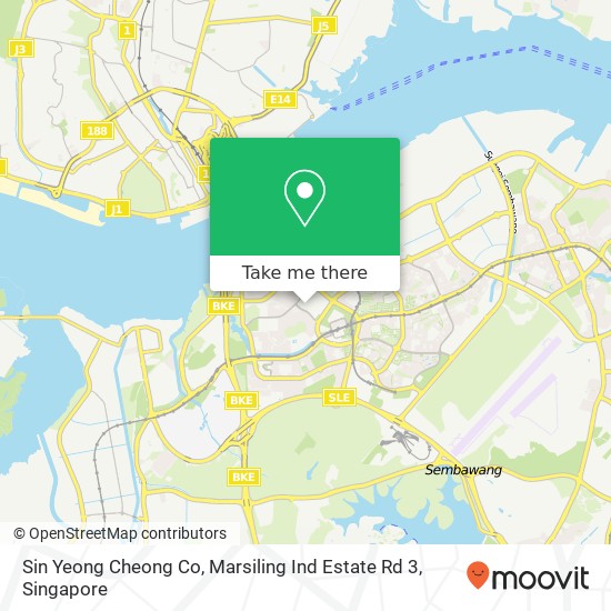 Sin Yeong Cheong Co, Marsiling Ind Estate Rd 3 map