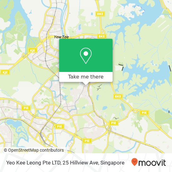 Yeo Kee Leong Pte LTD, 25 Hillview Ave地图