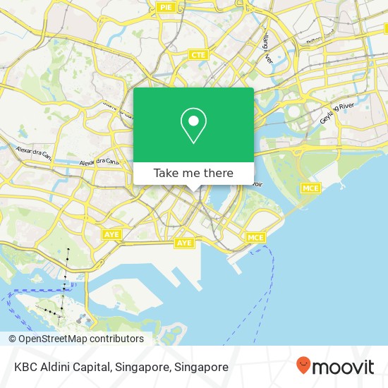 KBC Aldini Capital, Singapore map