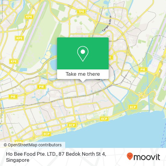 Ho Bee Food Pte. LTD., 87 Bedok North St 4 map