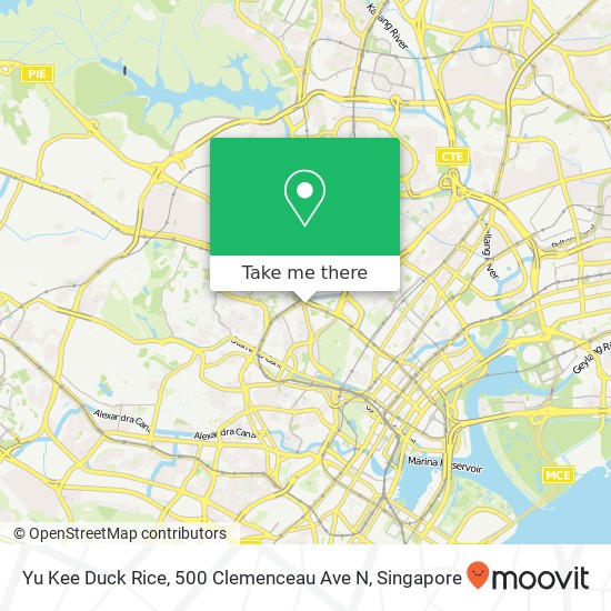 Yu Kee Duck Rice, 500 Clemenceau Ave N地图