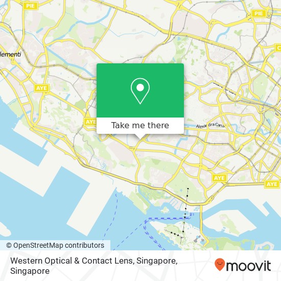 Western Optical & Contact Lens, Singapore map