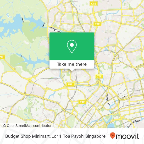 Budget Shop Minimart, Lor 1 Toa Payoh map