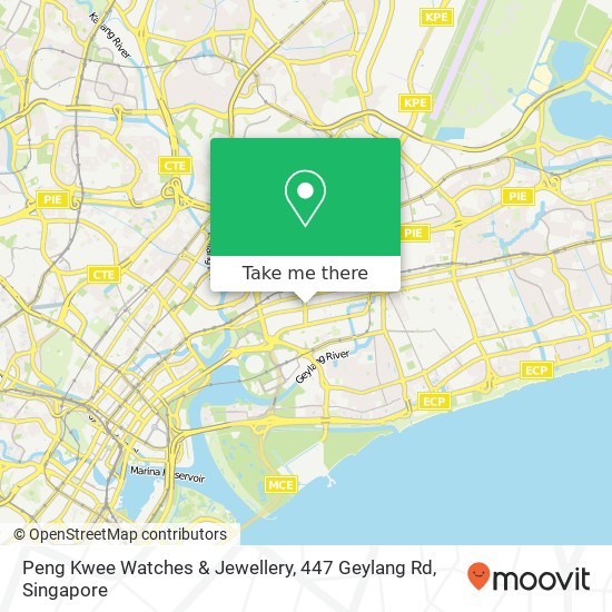 Peng Kwee Watches & Jewellery, 447 Geylang Rd地图