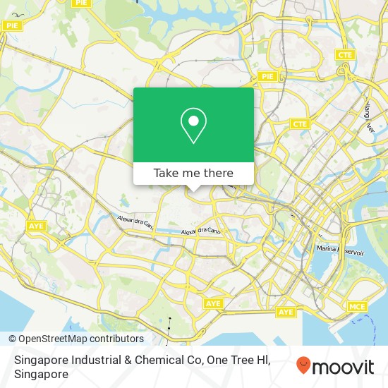 Singapore Industrial & Chemical Co, One Tree Hl map