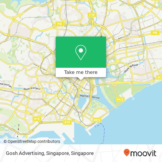 Gosh Advertising, Singapore map