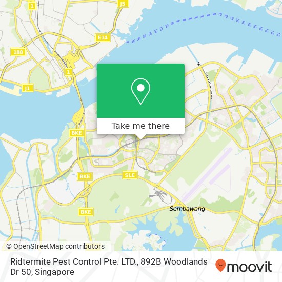 Ridtermite Pest Control Pte. LTD., 892B Woodlands Dr 50地图