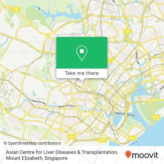 Asian Centre for Liver Diseases & Transplantation, Mount Elizabeth map