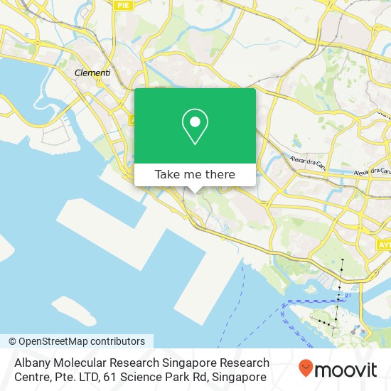 Albany Molecular Research Singapore Research Centre, Pte. LTD, 61 Science Park Rd地图