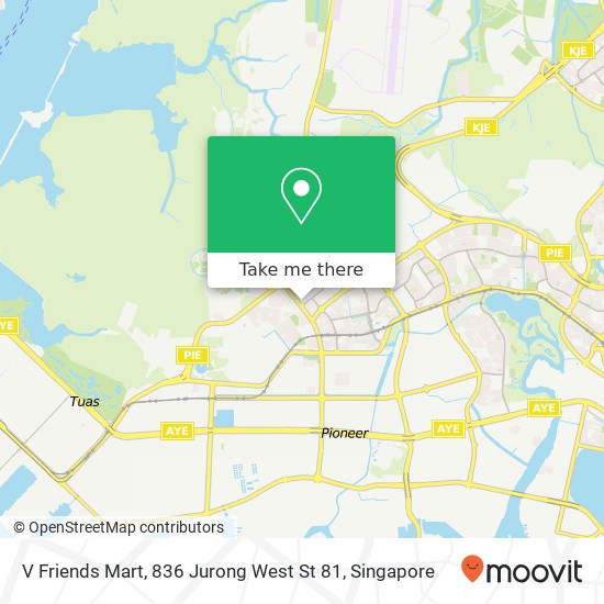 V Friends Mart, 836 Jurong West St 81地图