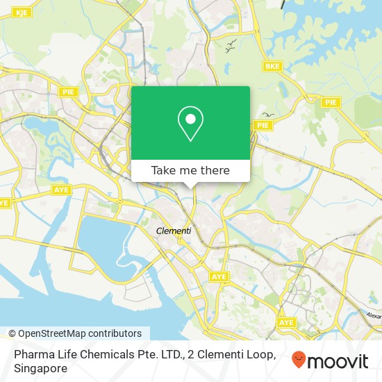 Pharma Life Chemicals Pte. LTD., 2 Clementi Loop地图