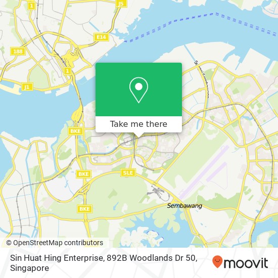 Sin Huat Hing Enterprise, 892B Woodlands Dr 50地图