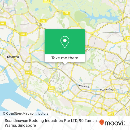 Scandinavian Bedding Industries Pte LTD, 90 Taman Warna map