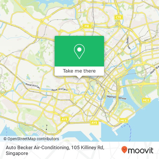 Auto Becker Air-Conditioning, 105 Killiney Rd map