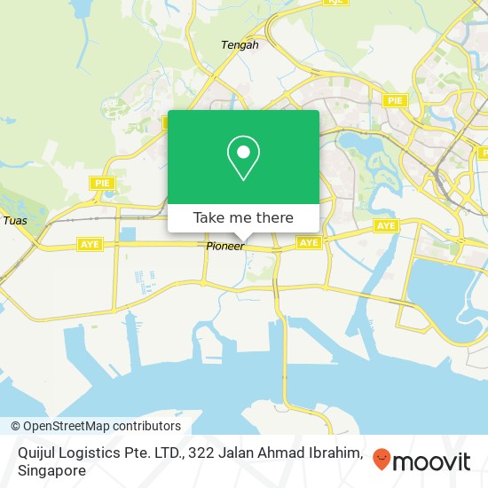 Quijul Logistics Pte. LTD., 322 Jalan Ahmad Ibrahim地图
