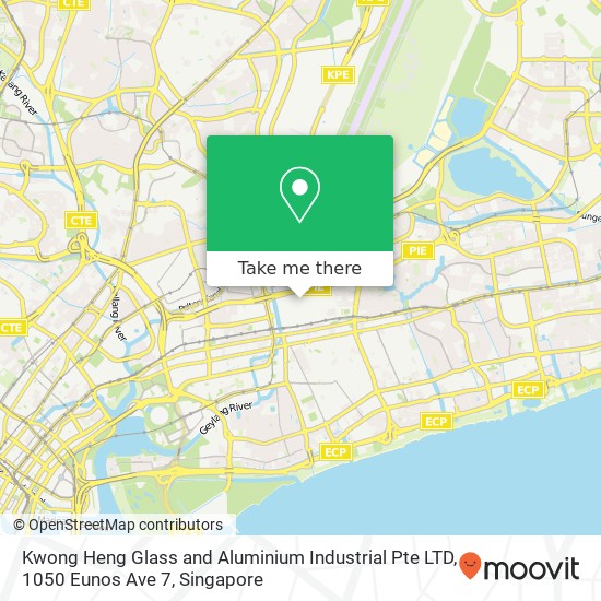 Kwong Heng Glass and Aluminium Industrial Pte LTD, 1050 Eunos Ave 7地图