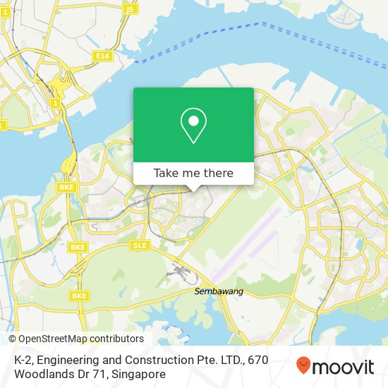 K-2, Engineering and Construction Pte. LTD., 670 Woodlands Dr 71地图