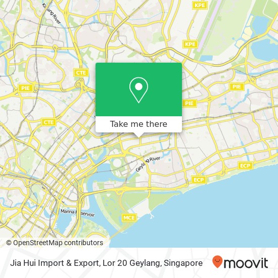 Jia Hui Import & Export, Lor 20 Geylang map