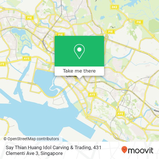 Say Thian Huang Idol Carving & Trading, 431 Clementi Ave 3地图