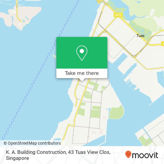 K. A. Building Construction, 43 Tuas View Clos map