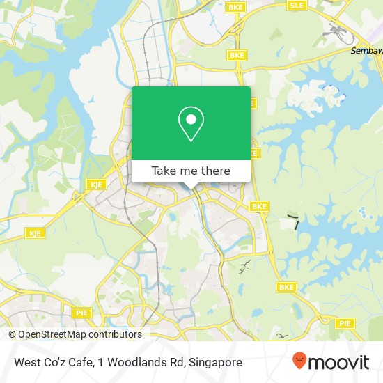 West Co'z Cafe, 1 Woodlands Rd map