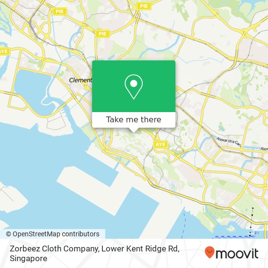 Zorbeez Cloth Company, Lower Kent Ridge Rd map