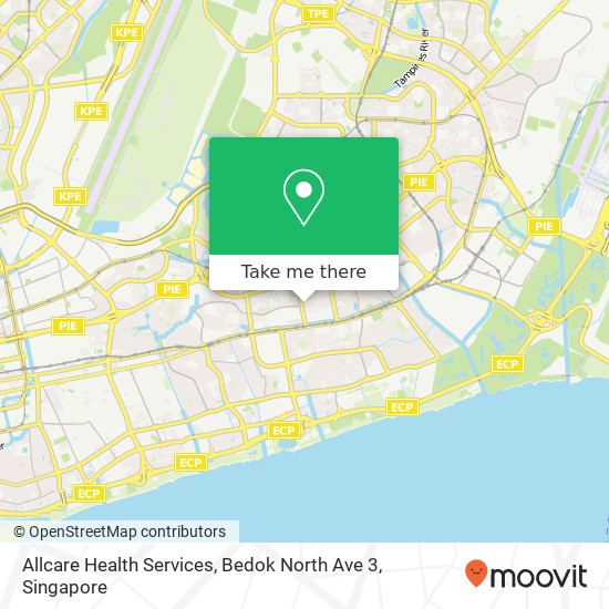 Allcare Health Services, Bedok North Ave 3 map