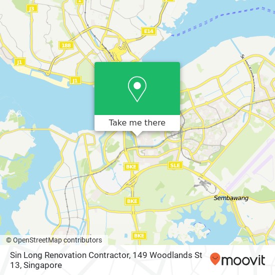 Sin Long Renovation Contractor, 149 Woodlands St 13 map