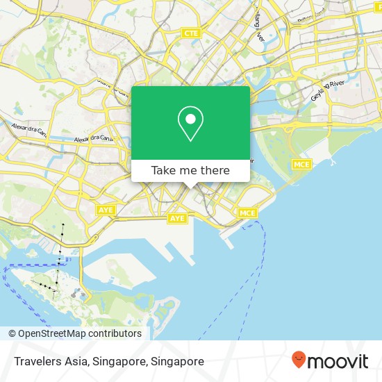 Travelers Asia, Singapore map