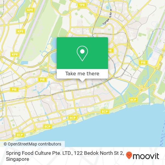 Spring Food Culture Pte. LTD., 122 Bedok North St 2地图