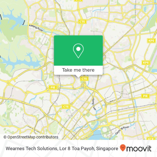 Wearnes Tech Solutions, Lor 8 Toa Payoh map